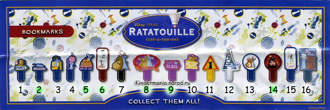 Ratatouille закладки (2007)